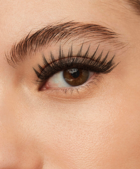 Close-up of an eye wearing dramatic handcrafted lashes